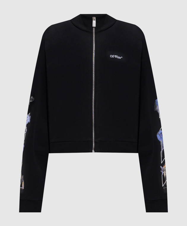 Off-White Чорна спортивна куртка Flower 2FE00507T