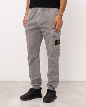 Stone Island Сірі джогери з патчем логотипа L2S153100033S00L1