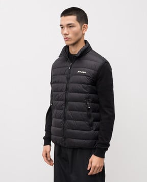 Palm Angels s Черный пуховый жилет с логотипом PMEX009S24FAB001