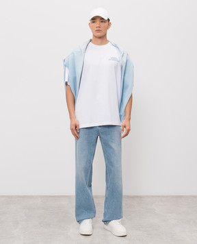 Axel Arigato Біла футболка Soren з принтом логотипа A3870001