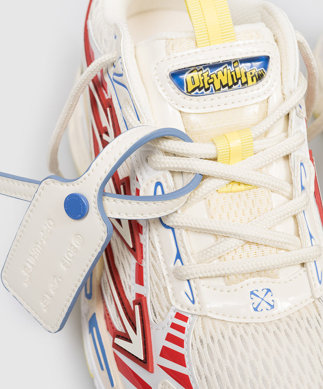 Off-White Белые кожаные кроссовки OWIA289S26FAB006 изображение 5