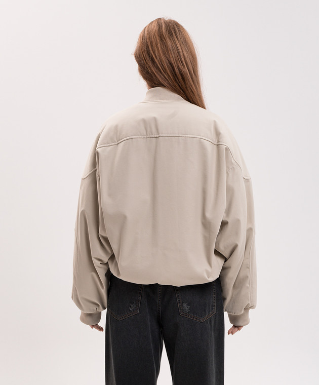 Maison Margiela MM6 Бежевий бомбер з вишивкою емблеми S52AM0369M36019 зображення 4
