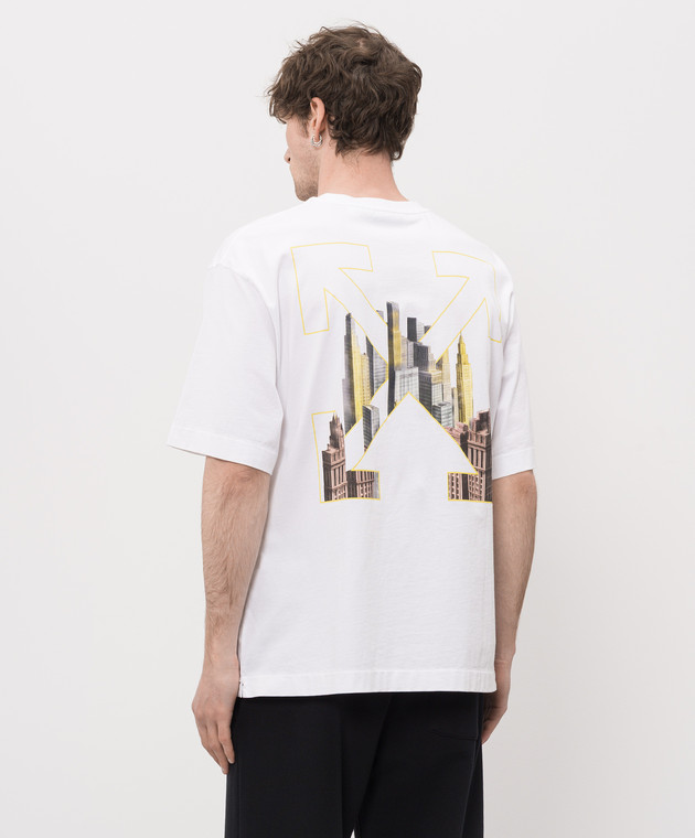 Off-White Біла футболка з принтом Palace Arrow 44MAA120Z26J001 зображення 4