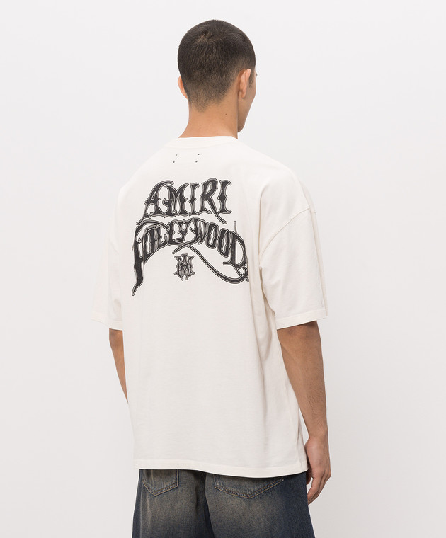 AMIRI Футболка HOLLYWOOD цвета айвори AMTOJR1189 изображение 4
