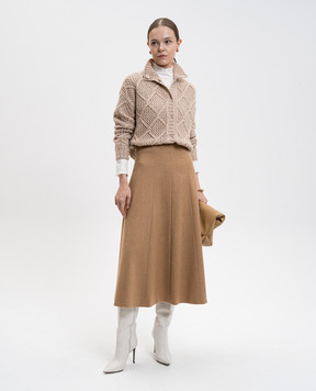 Max Mara Бежевий кардиган Ghinea з вовни та кашеміру GHINEA