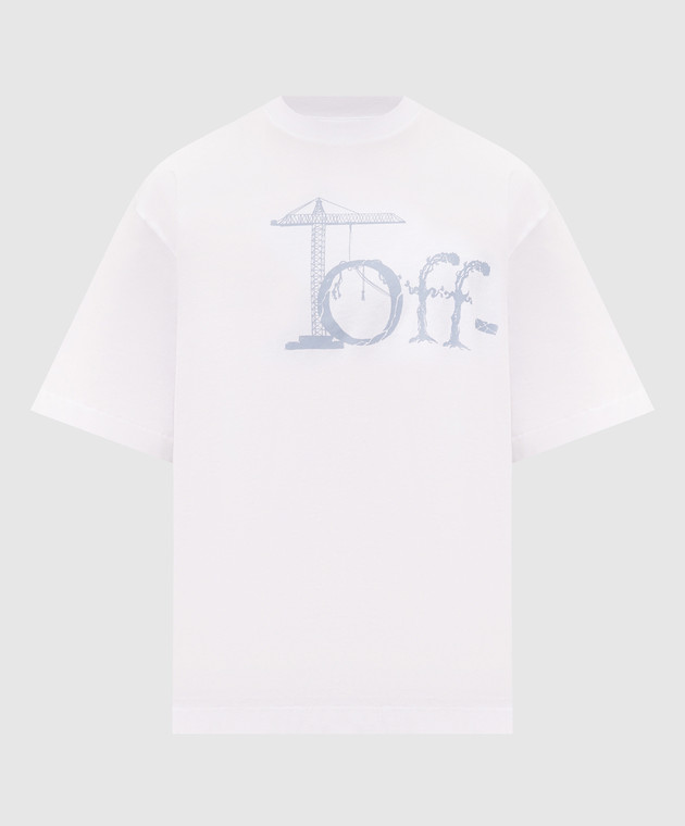 Off-White Белая футболка Shared с принтом 44MAA120F26J00N