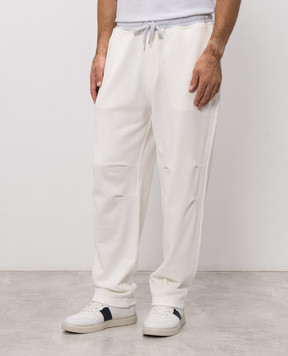 Brunello Cucinelli Спортивные штаны цвета айвори MM8263388G