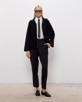 Allude Черный кардиган из шерсти и кашемира 26517602