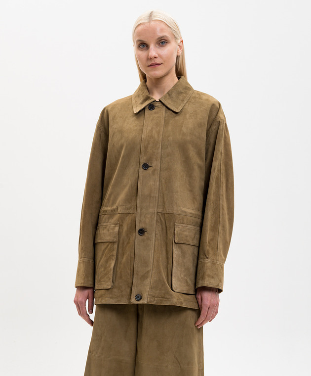 ARMA Замшева куртка MEAVE кольору хакі 005L26104702 зображення 3