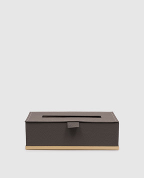 Treesseci Коричневий шкіряний тримач для серветок Milano ML70ALX