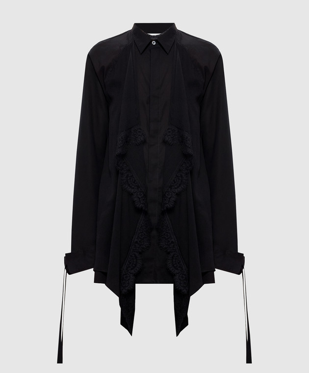 Ann Demeulemeester Черная блуза Sini с шелком B0014338FA026