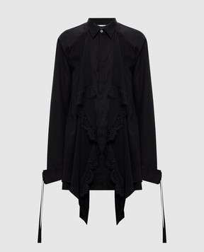 Ann Demeulemeester Черная блуза Sini с шелком B0014338FA026