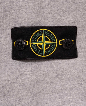 Stone Island Дитячий світшот сірого кольору з патчем логотипа L2S166100002S0M2014
