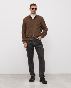 Enrico Mandelli Коричневая замшевая куртка 2T105A7511