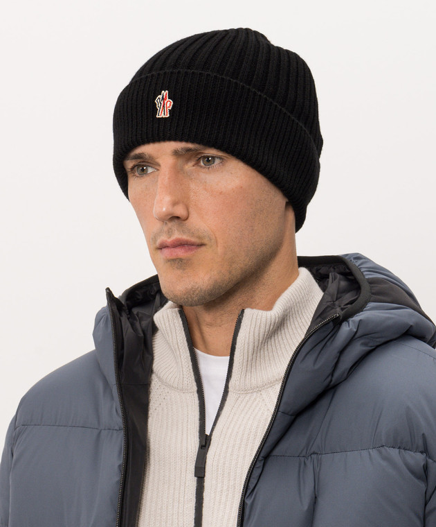 Moncler Grenoble Чорна шапка з вовни L20973B0000104761 зображення 2