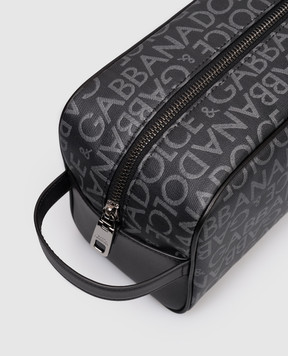 Dolce&Gabbana Сірий несесер з принтом логотипа BT0989AJ705