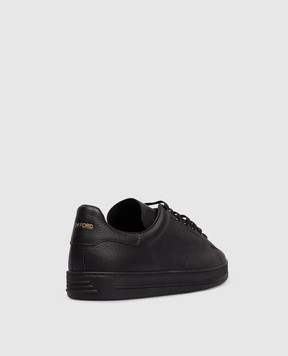 Tom Ford Черные кожаные кроссовки Warwick J1507LCL045L