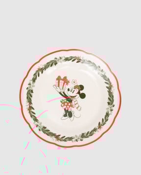 Disney Белая обеденная керамическая тарелка Minnie Mouse DN25337