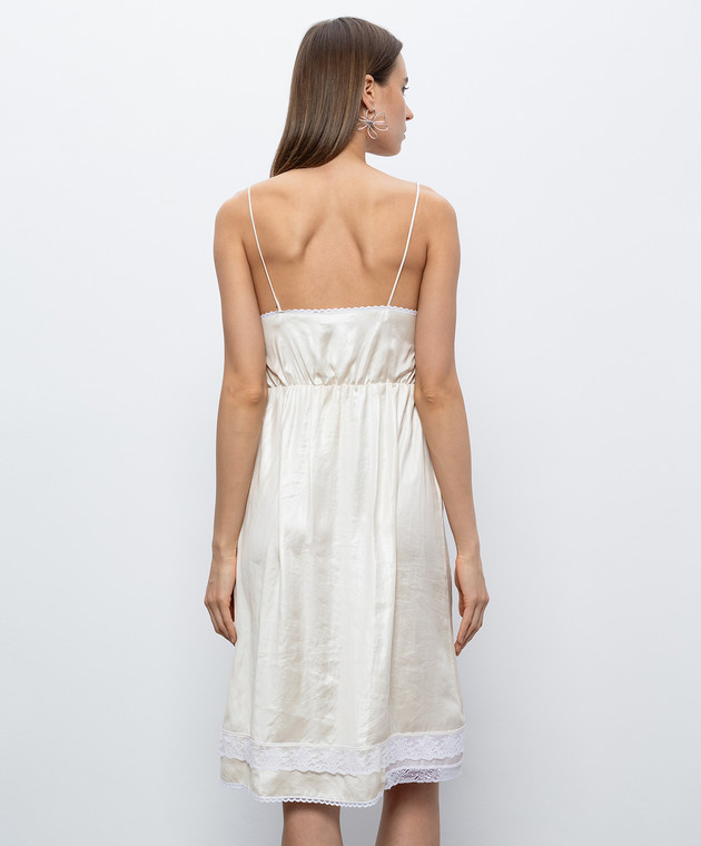 Magda Butrym Бежева сукня з мереживом DRESS01123526 зображення 4
