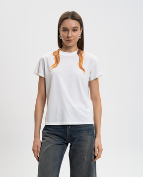 Maison Margiela MM6 Біла футболка з принтом S52GC0361M20048