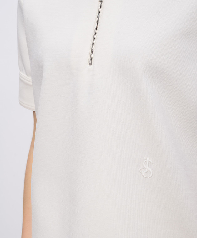 Jil Sander Поло кольору айворі з вишивкою монограми J02GL0113J20018 зображення 5