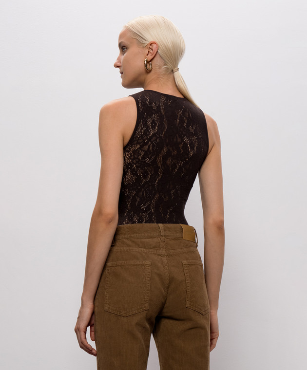 Wolford Коричневе боді INFINITE ROSE 79349 зображення 4