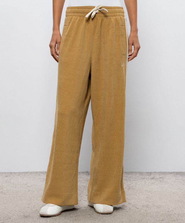Palm Angels Коричневые спортивные штаны PAWCJ001FB001 изображение 3
