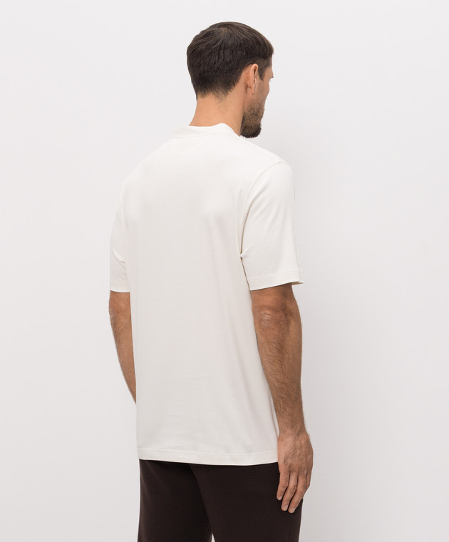 Canali Футболка цвета айвори MJ02451T0965 изображение 4
