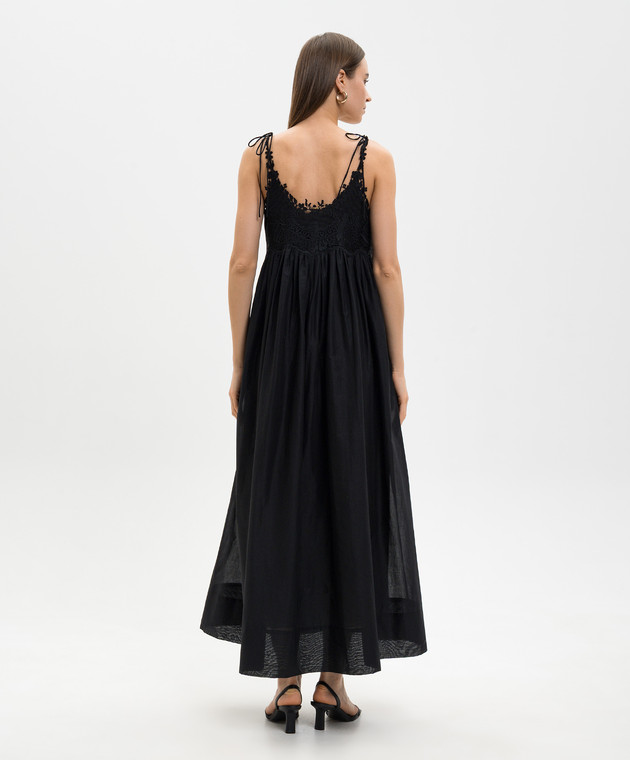 Twinset Чорний сарафан з мереживом 261TT2140 зображення 4