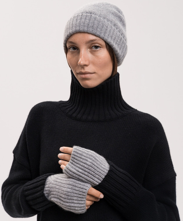 Allude Сірі мітенки з кашеміру 26511227 зображення 2