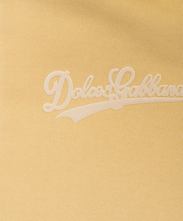 Dolce&Gabbana Дитяча жовта спортивна куртка з фактурним логотипом L4JWNOG7PWP26 зображення 3