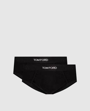 Tom Ford Набір чорних трусів-бріфів з логотипом T4XC11040