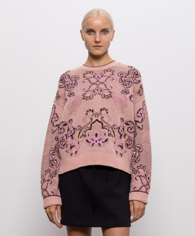 Twinset Розовый свитер с шерстью и кашемиром 262TP3483 изображение 3