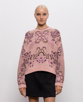 Twinset Розовый свитер с шерстью и кашемиром 262TP3483
