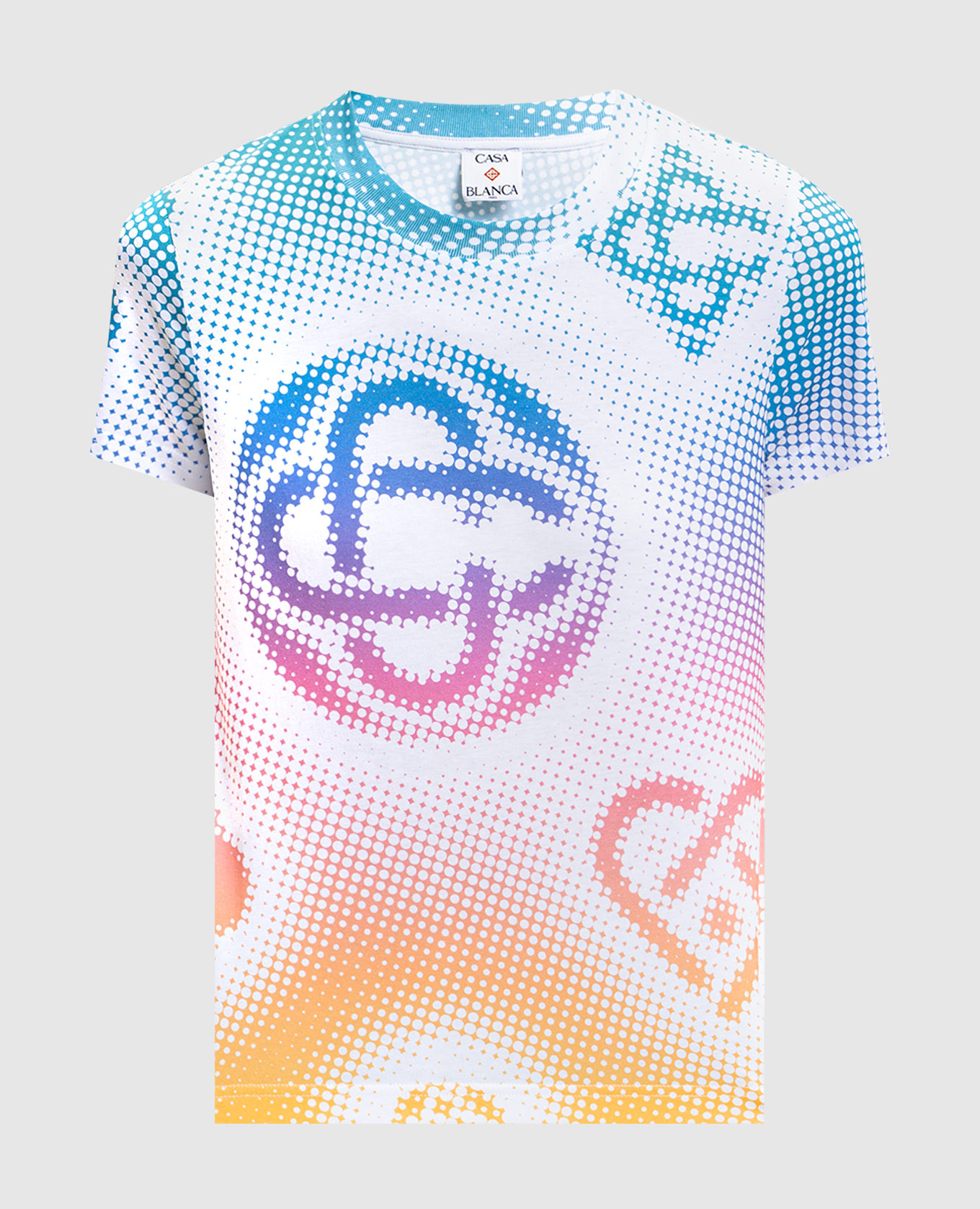 

Белая футболка в принт Halftone, Разноцветный, Футболки