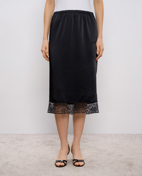 Max Mara Weekend Черная юбка WKDDIORAMA с кружевом WKDDIORAMA