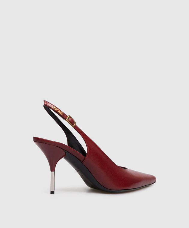 Versace Бордовые кожаные слингбеки Nyx 10244361A17282 изображение 3