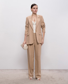 Twinset Бежеві штани з льоном 261TF2022