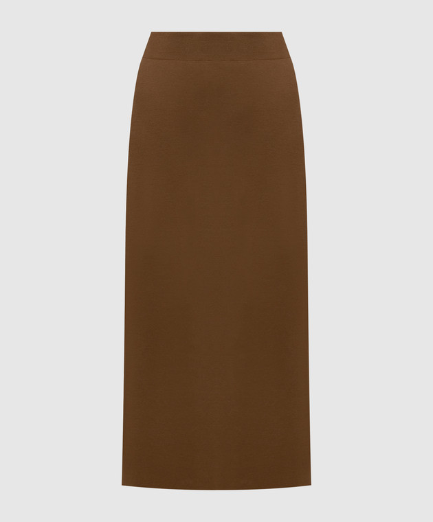 Max Mara Коричнева спідниця SONNI з вовни MMLSONNI