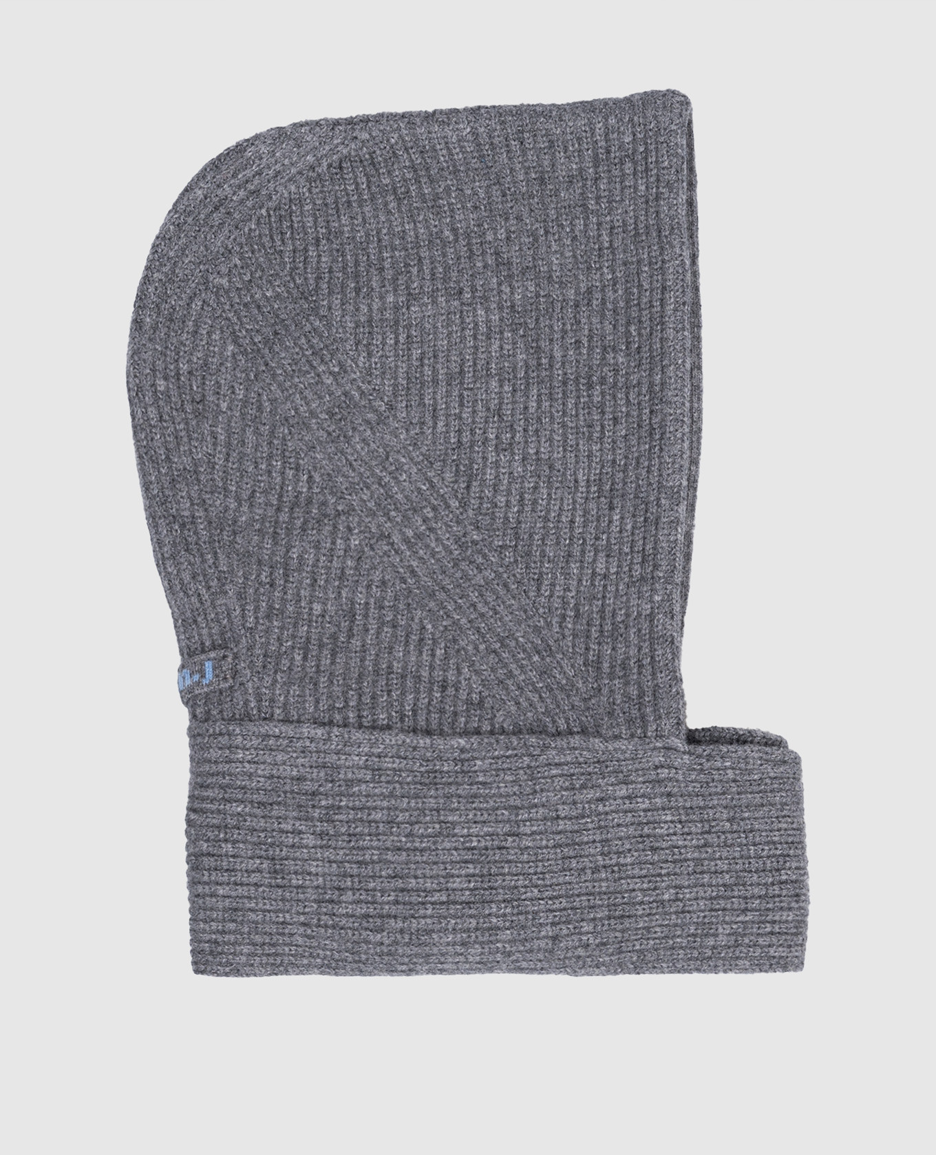 

Серый капюшон из шерсти и кашемира с логотипом, Шапки