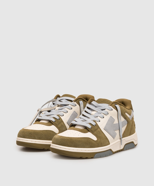 Off-White Кожаные кроссовки Out Of Office с тиснением логотипа OF05730310 изображение 2