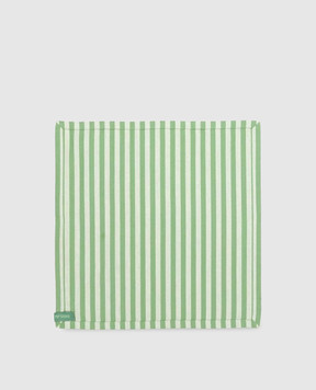 New Edition Набір зелених сервірувальних серветок Stripes з логотипом 51067041