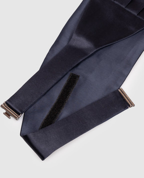 Brunello Cucinelli Синій камербанд із шовком MR813S007