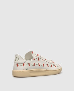 Valentino Білі шкіряні кросівки Royco в принт 8W2S0LX9DRJ