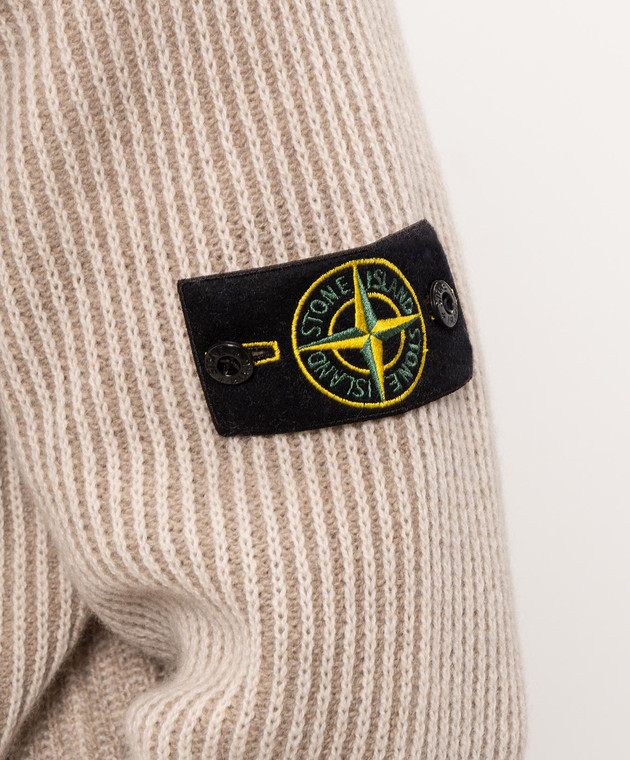 Stone Island Бежевий светр з кашеміру та вовни L2S155100043S0N21 зображення 5