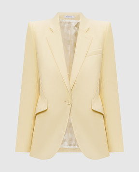 Alexander McQueen Желтый жакет из шерсти 857750QJAGA
