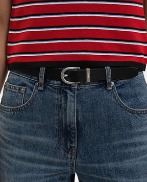 Juun.j Черный кожаный ремень JW618ZW055