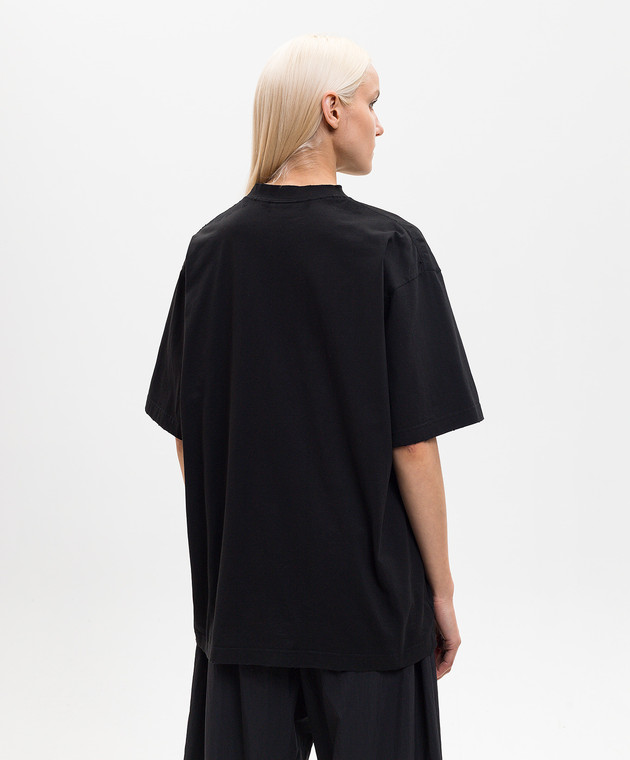 Balenciaga Чорна футболка Sacré Cœur 764235TUVE4 зображення 4