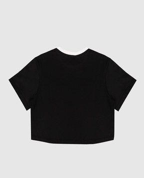 Dolce&Gabbana Детская черная футболка с логотипом L5JTQGG7PWI26