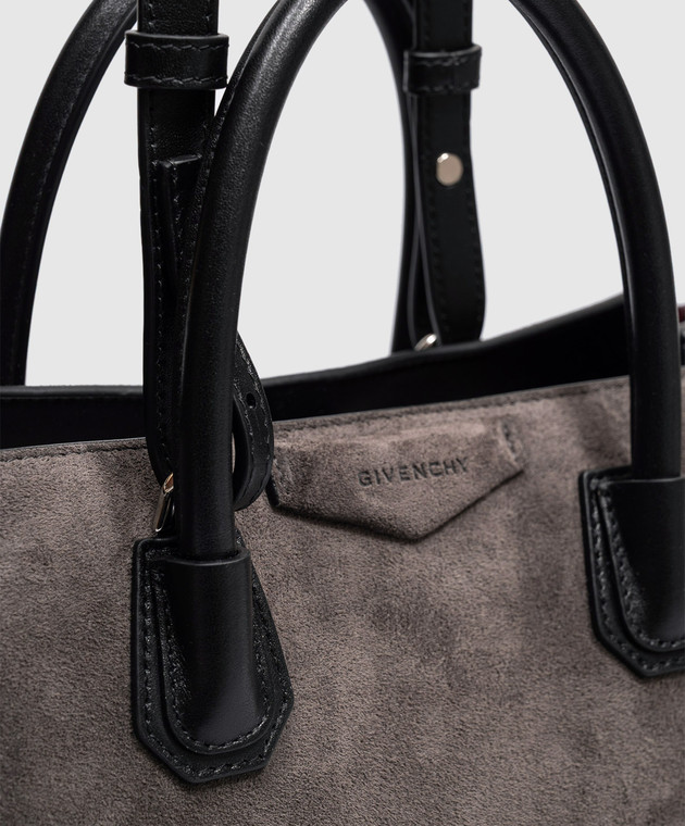 Givenchy Серая сумка замшевая тоут Catchall с фактурным логотипом BB5197B2D6 изображение 4